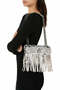 Medium Kensington Fringe Luxury Design Women's Shoulder Bag - Silver - 2