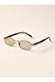 Larin Men's Square Rectangular Eşref Single Sunglasses, Uv400 Protection, Retro Vintage Design, Stylish Premium Eyewear