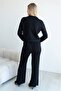 Women's Button Detailed Belted Top and Bottom Knitwear Set - 4
