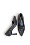 Women's Stiletto Printed Navy Blue Closed Pointed Toe Medium Heel F703 - 2