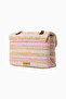 Classy Gold Tweed Mini Kensington 100% Leather Design Women's Shoulder Bag - Multi-Color - 3
