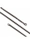 💎   Premium Shiny & Stylish Straw Weave Men's 316L Steel Necklace 2mm 55cm 3183Eck041 - Black Color - 2