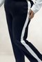 69025 Plus Size Modal Pants with Side Stripes - Black - 2