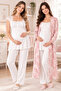 Patterned Dressing Gown Maternity Pajama Set Effortt - 2