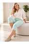 Plus Size Lycra Modal Fabric Pocketed Comfortable Cut Capri Pants - 3
