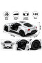 1:32 Scale Metal Alfa Romeo 4C Model Car – Pull Back, Openable Front Doors, Silver - 4