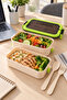 2-Tier Food Storage Container 1800 ml – Lockable Lunch Box with Spoon and Fork Included - 2