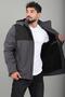 Segmented Softsheel Winter Coat with Fur Inside Kmd 889_50523 - 4