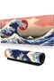 Gaming Mouse Pad with Japanese Wavy Design XXL Size 800 x 300 mm - 3