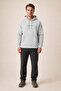 Kitell New Season Men's Regular Fit Cotton Hooded Sweatshirt Gray - 3