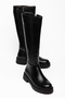 Rima Women's Black Shiny Leather Boots