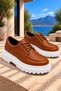 Yg-13 Men's Casual Lace-Up Leather Classic Shoes Cbt - Tan