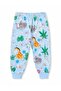 Girl Cotton Long-Sleeve Blue Crew Neck Pajama Set - 4