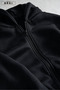 Typographic Handwritten Printed Black Unisex Oversize Cardigan - 4