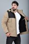 Segmented Softsheel Winter Coat with Fur Inside Kmd 889_50523 - 3