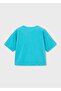 Girl's Oversize Printed Tshirt Blue - 4