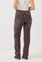 Brown Denim Fabric Cut-Out Pipe Leg Standard Fit Jeans with Belted Pockets - 5