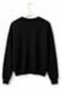 Black Cotton Blend Crew Neck Long Sleeve Knitted Sweatshirt with Sparkling Stone Detail - 3