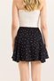 Black Viscose Fabric High Waist Patterned Detailed Comfortable Cut Flounce Look Shorts Skirt - 5