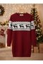 Women's New Year (New Year-Christmas) Themed Deer Pattern Tunic Mini Dress (Couple Product) - 4