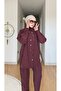 Molly Nelly Women's Snap Fastener Blouse Pants Set - 2