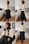 Stylish Cardigan-Looking Women's Knitwear Sweater with Floral Button Detail - 6
