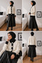 Stylish Cardigan-Looking Women's Knitwear Sweater with Floral Button Detail - 4