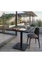 Modern Rectangular Conference Table Minimalist Design Durable Black Surface Metal Center Square Base Office Meeting Work Study - 2