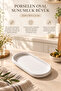 Porcelain Oval Serving Dish Large 22.8 X 10.5 X 2 cm – White Stylish Serving and Catering Plate - 4