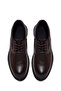 Men's Brown Lace-Up Leather Casual Shoes Wm680034Dv - 4