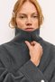 Women's Stand Collar Buckle Anti-Pilling Soft Textured Fabric Adjustable Waist Cashmere Coat - 3