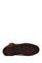 Women's Brown Zippered Thick Heeled Suede Leather Boots Wf220008Ds - 5