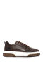 Men's Brown Lace-Up Thick-Soled Leather Sneaker Wm710006Df
