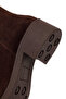 Women's Brown Zippered Thick Heeled Suede Leather Boots Wf220008Ds - 8