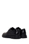 Men's Black Lace-Up Leather Casual Shoes Wm680034Dv - 6