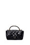 Women's Black Long Strap Quilted Shoulder Bag Ab20002553 - 7