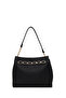 Women's Black Long Strap Classic Shoulder Bag Ab200026Sf - 7