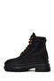 Women's Black Kitrich Lace-Up Thick-Soled Leather Boots 026Z100105 - 3