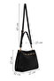 Women's Black Long Strap Classic Shoulder Bag Ab200026Sf - 5