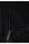 Women's Black Zippered Sweatshirt Black Sweatshirt - 7