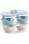 Microwave Egg Poacher,Non-Stick Egg Maker with Lid and Removable Tray,BPA-Free,Blue