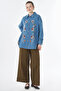 Washable Embroidered Denim Tunic Blue - 3