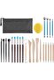 25-Piece Polymer Clay and Ceramic Sculpting Tool Kit,Professional Pottery Craft Set for Modeling and Carving