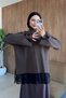 Elegant Lace Tunic Brown