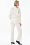 Elastic Waist Relaxed Fit Trousers Ecru - 4