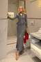 Italy Fitili Skirt Suit Gray - 4