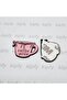 Coffee Girlie Pink Metal Sticker, Coffee Cup 3M Adhesive Backing, Phone Case Accessory, Coquette Aesthetic, Bow Detail, Hard Enamel Finish - 2