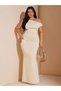 Rochie maxi, crem - 0XL