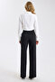 Buttoned Technical Fabric Palazzo Trousers - 5