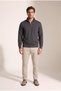 High Collar Zippered Muline Thessaloniki Sweatshirt